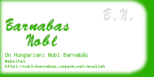 barnabas nobl business card